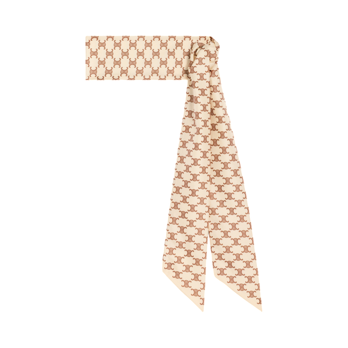 셀린느 라발리에르 미니 트리옹프 실크 트윌 바닐라 카라멜(Celine Lavalliere In Mini Triomphe Silk Twill Vanilla Caramel) - 3