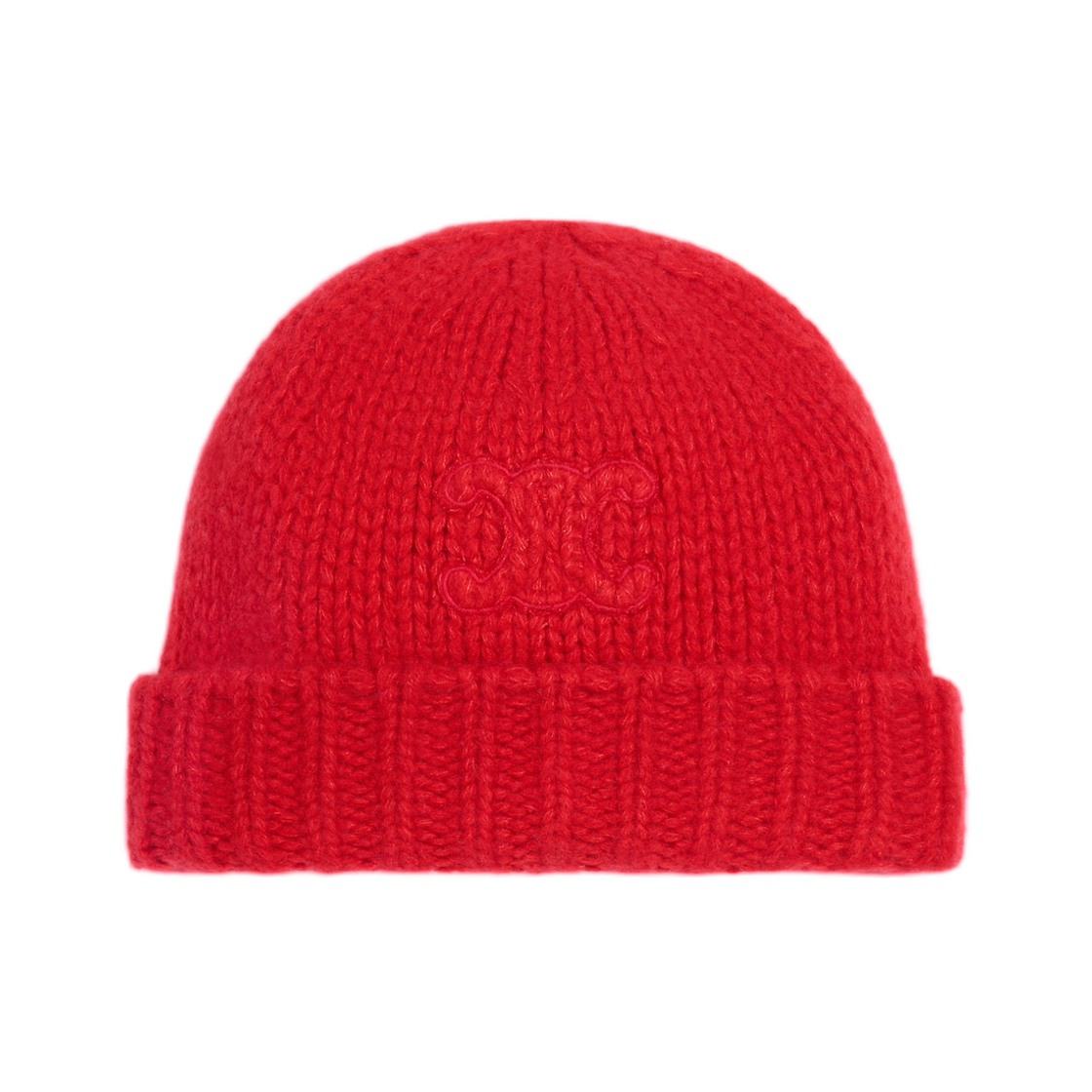 셀린느 트리옹프 비니 캐시미어 앤 실크 브라이트 레드(Celine Triomphe Beanie In Cashmere and Silk Bright Red) - 1