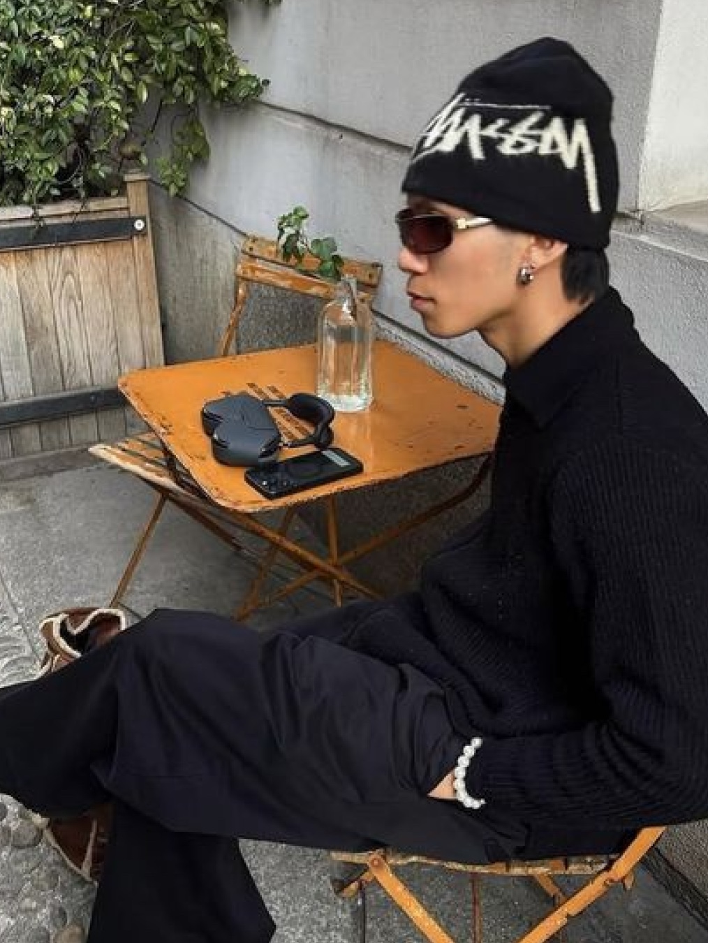 Stussy Basic Skullcap Beanie Willow, Stussy Brushed Out Stock Skullcap Beanie Brown 착용 스타일 - 9