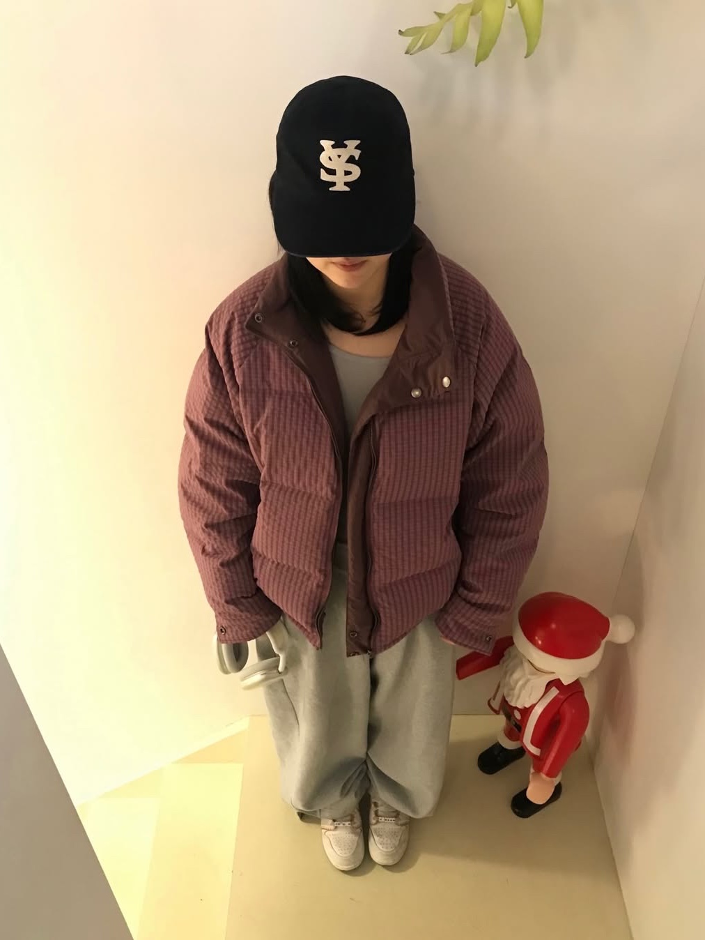 Sunday Ceremony Sy Logo 5 Panel Cotton Cap - Navy 착용 스타일 - 8
