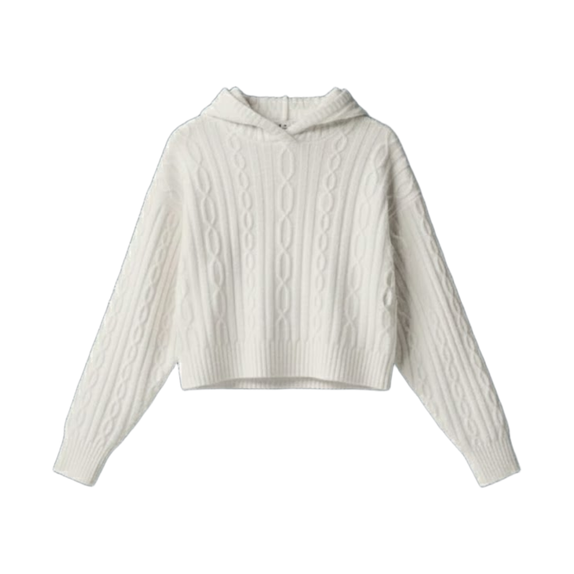 W3783R (W) Alo Yoga Cable Knit Winter Bliss Hoodie Ivory