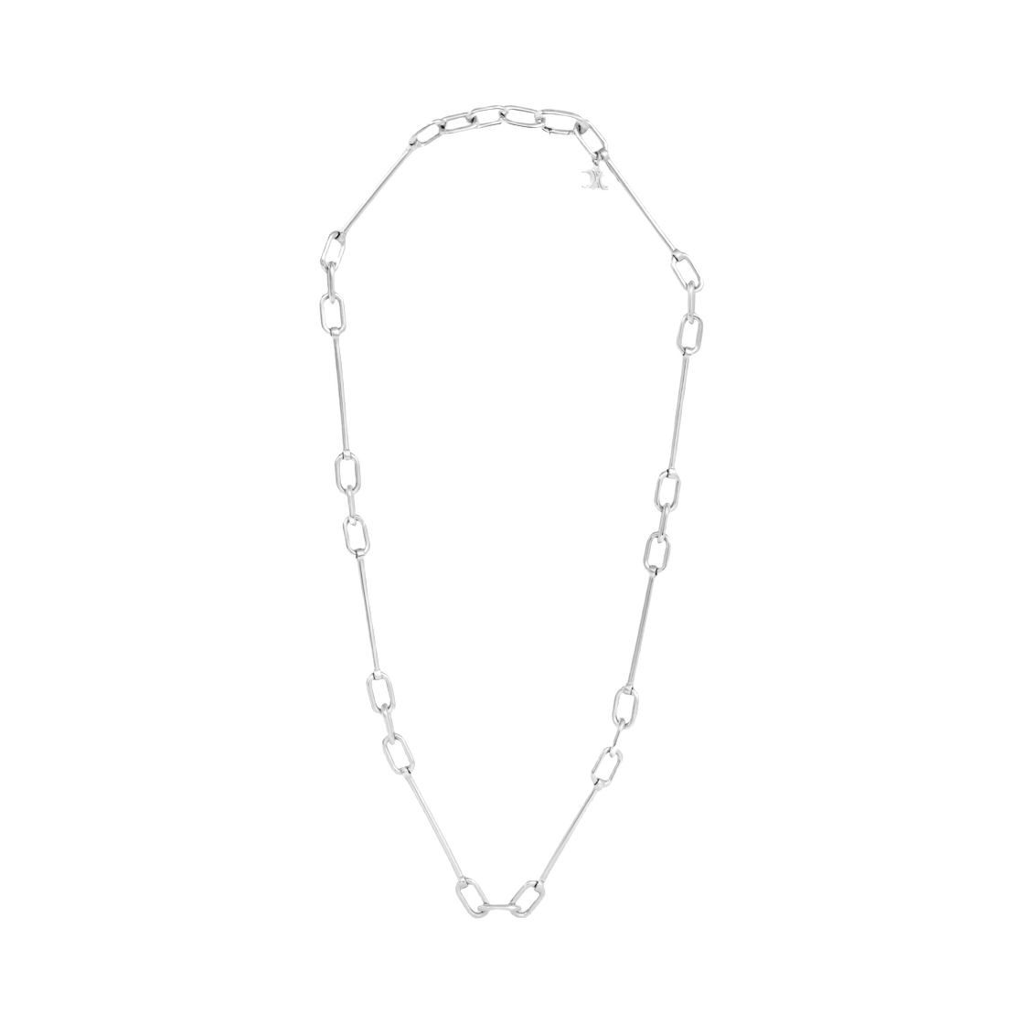 B101Y6BRA-36SI Celine Charms Necklace In Brass with Rhodium Finish Silver