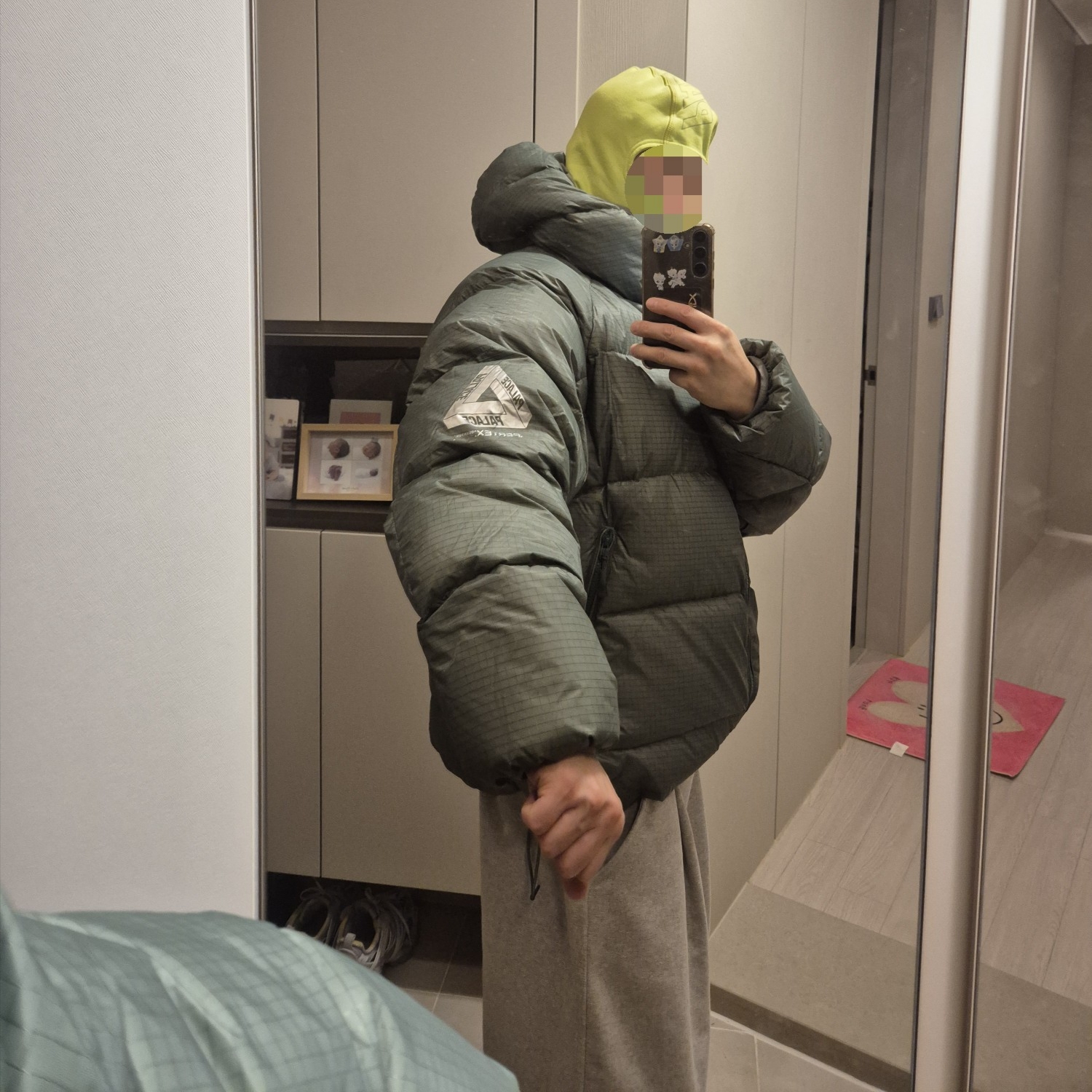 Palace Pertex Quantum RS Puffa Green - 25FW 착용 스타일 - 2