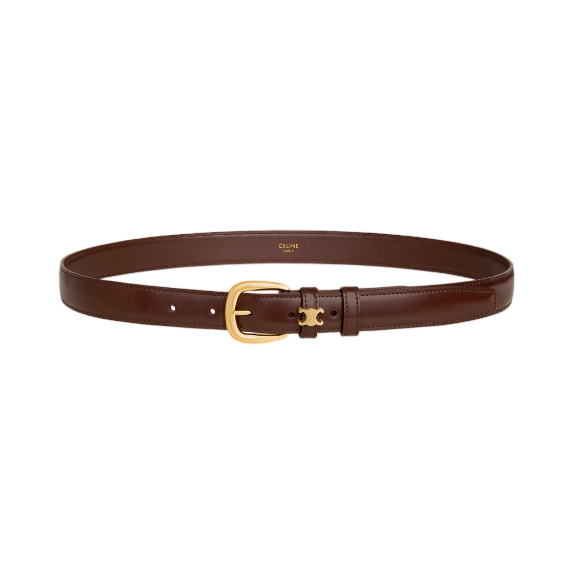 45BNN3A01-18CS Celine Medium 25mm Vivienne Belt In Taurillon Leather Chestnut