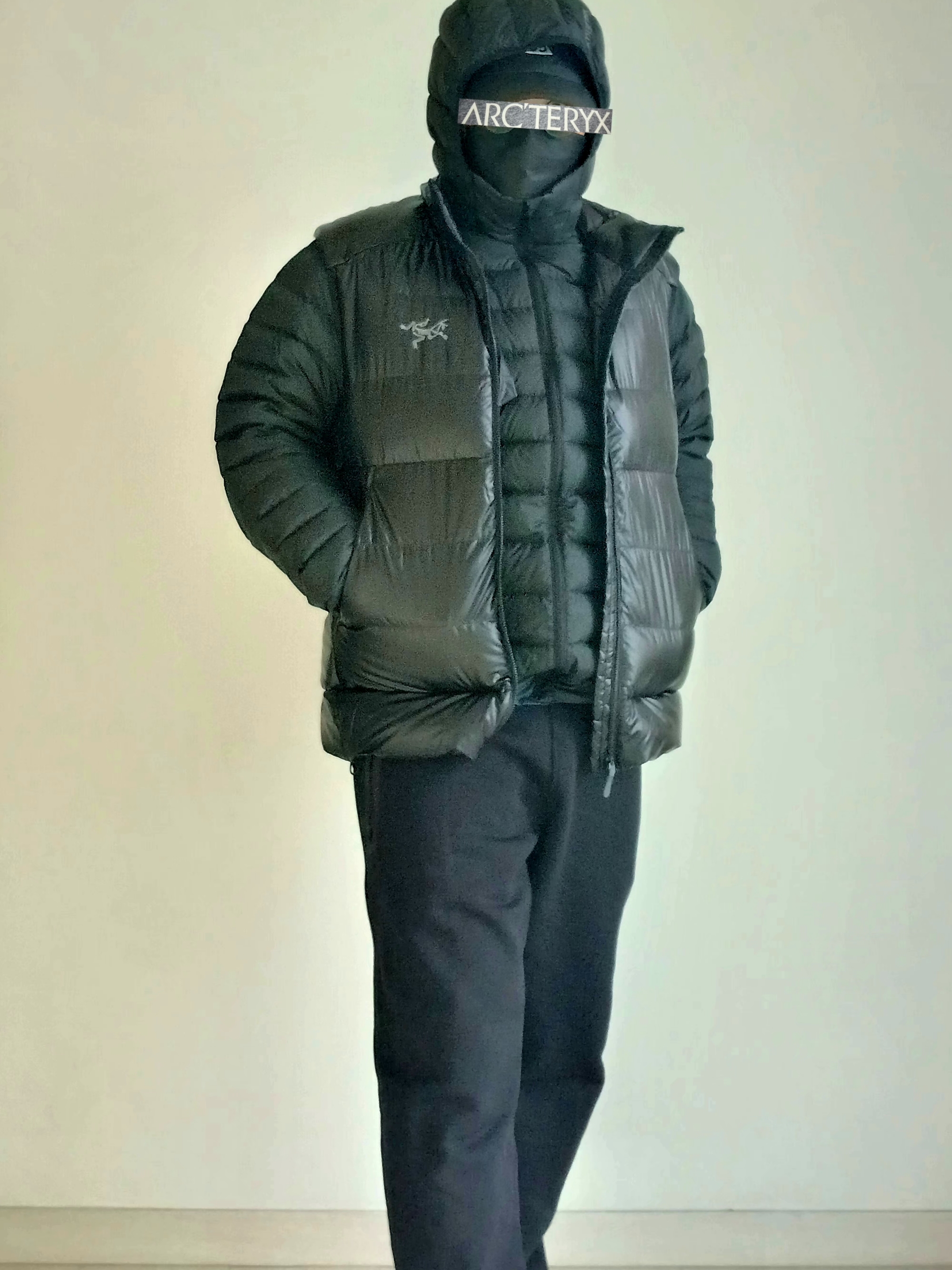 Nike ACG Trail Cap Black, Arc'teryx Cerium Hoody Black 착용 스타일 - 2