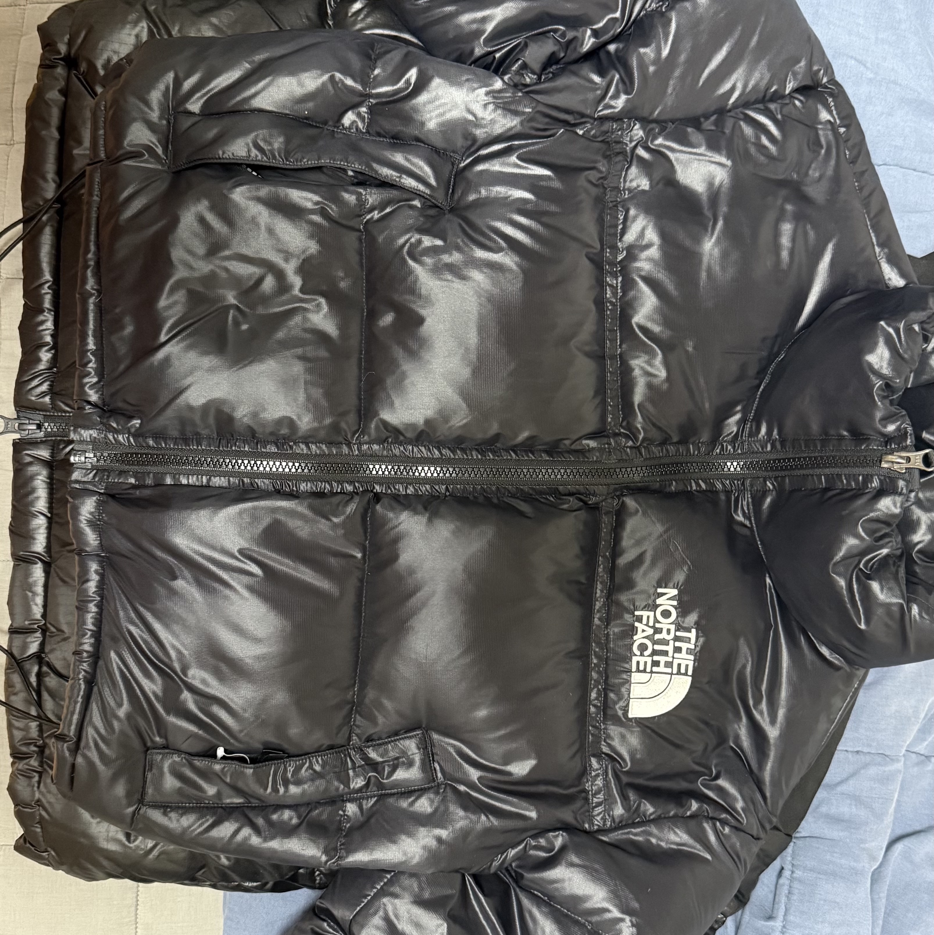 (W) The North Face White Label Novelty Nuptse Down Jacket Black, (W) The North Face Nuptse Short Jacket Black 착용 스타일 - 5