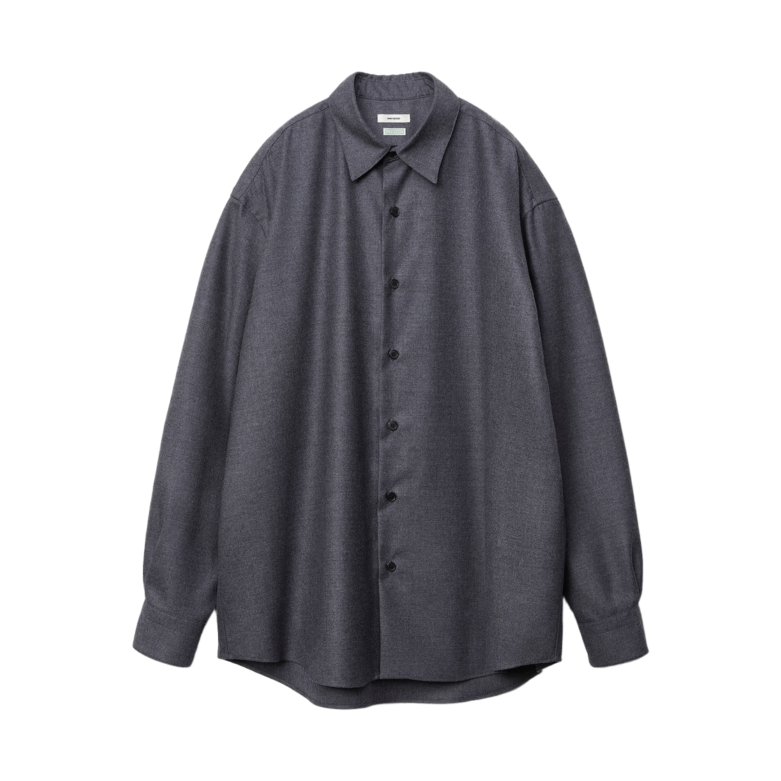 - everyone x A.Presse Cashmere Regular Collar Shirt Charcoal