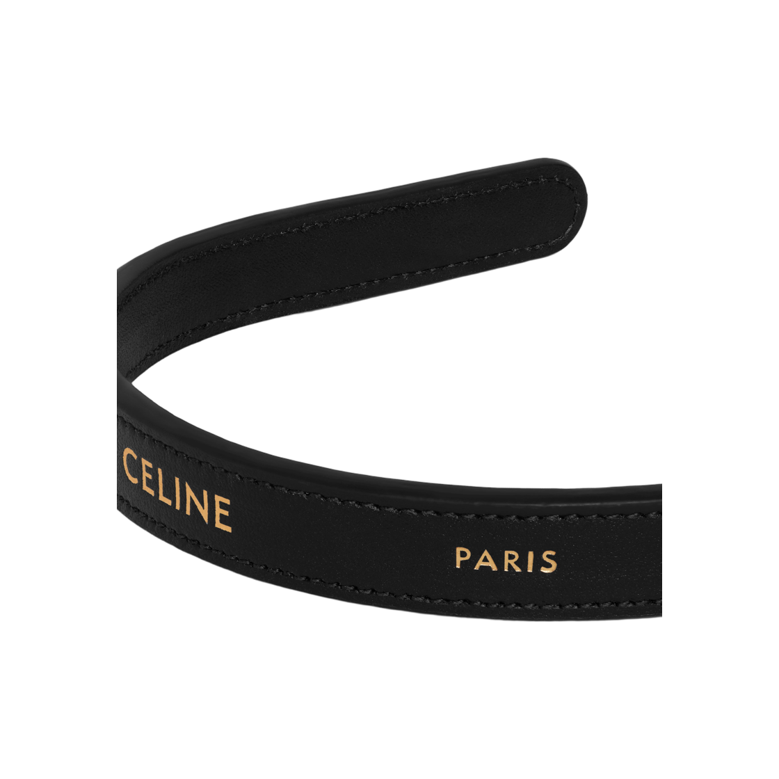 셀린느 파리 씬 헤드밴드 카프스킨 블랙 골드(Celine Paris Thin Headband In Calfskin Black Gold) - 2