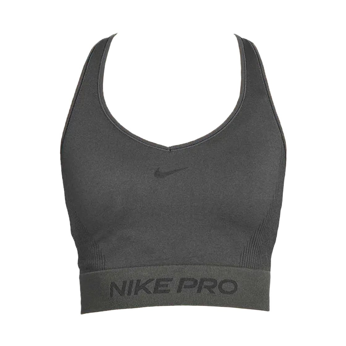 IB9415-070 (W) Nike Pro Seamless Dri-Fit Cropped Tank Top Dark Smoke Grey (IB9415-070)