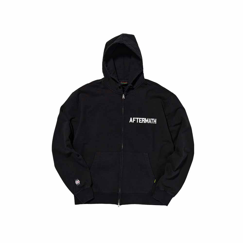 애프터매스 로고 집 업 후디 블랙(Aftermath Logo Zip Up Hoodie Black) - 2