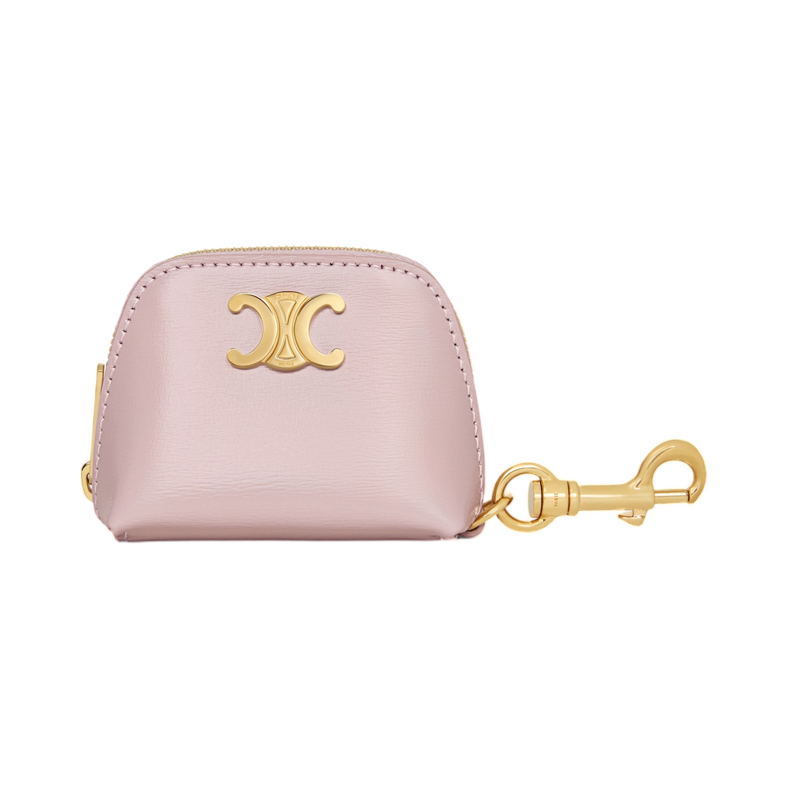 49J773GUD-25BD Celine Micro Triomphe Charm In Shiny Calfskin Bleached Pink