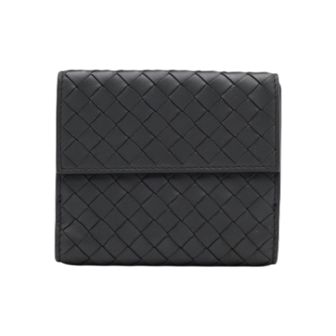 ITELMV5BDRFU Bottega Veneta Gray Intrecciato Weave Three-Fold Wallet
