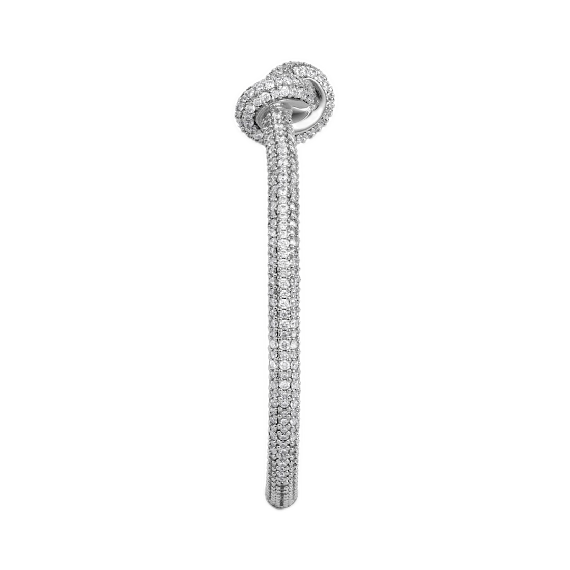 셀린느 노트 스파클 커프 스트라스 앤 브래스 로듐 피니쉬 실버(Celine Knot Sparkle Cuff In Strass and Brass with Rhodium Finish Silver) - 3