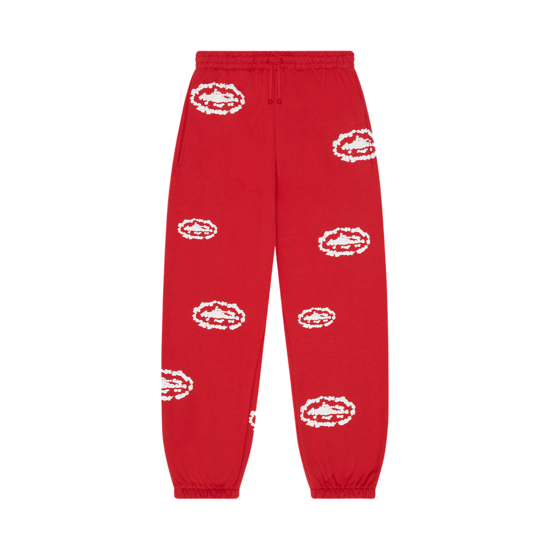 데님 티어스 x 코르테이즈 아일랜드 리쓰 스웨트팬츠 레드