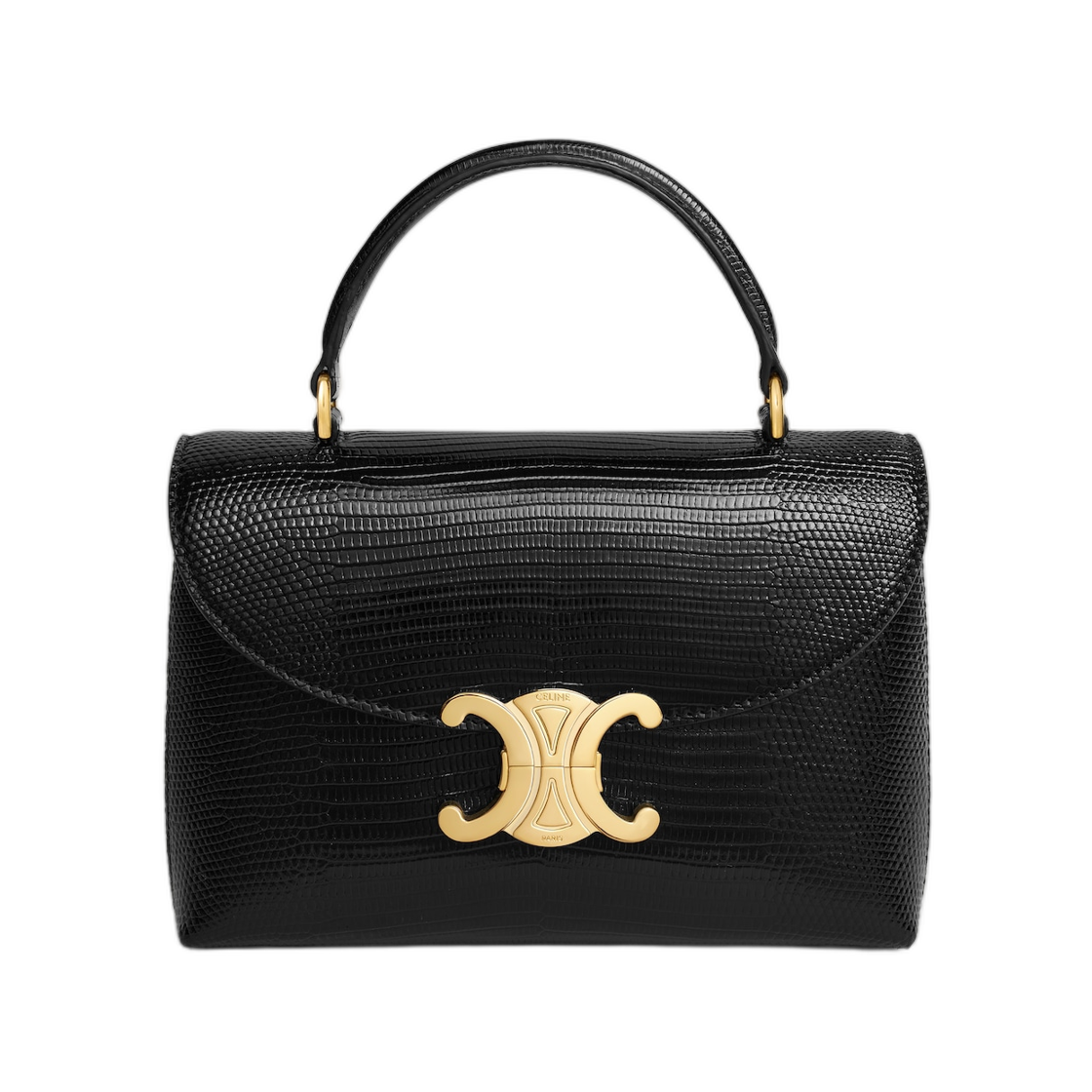 123654BF5-38NO Celine Teen Nino Bag In Lizard Black