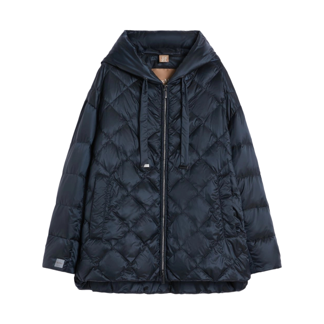 (W) 막스마라 더 큐브 소프트페 이리디센트 발수 소재 패디드 자켓 미드나잇 블루((W) Max Mara The Cube Softfe Padded Jacket in Water-Repellent Iridescent Fabric Midnight Blue)