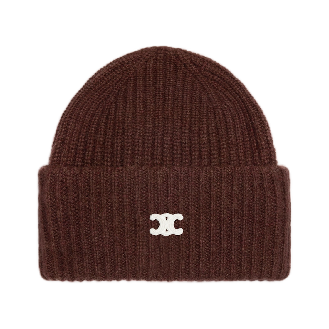 AA0G5384D-19BR Celine Triomphe Beanie In Seamless Cashmere Brown