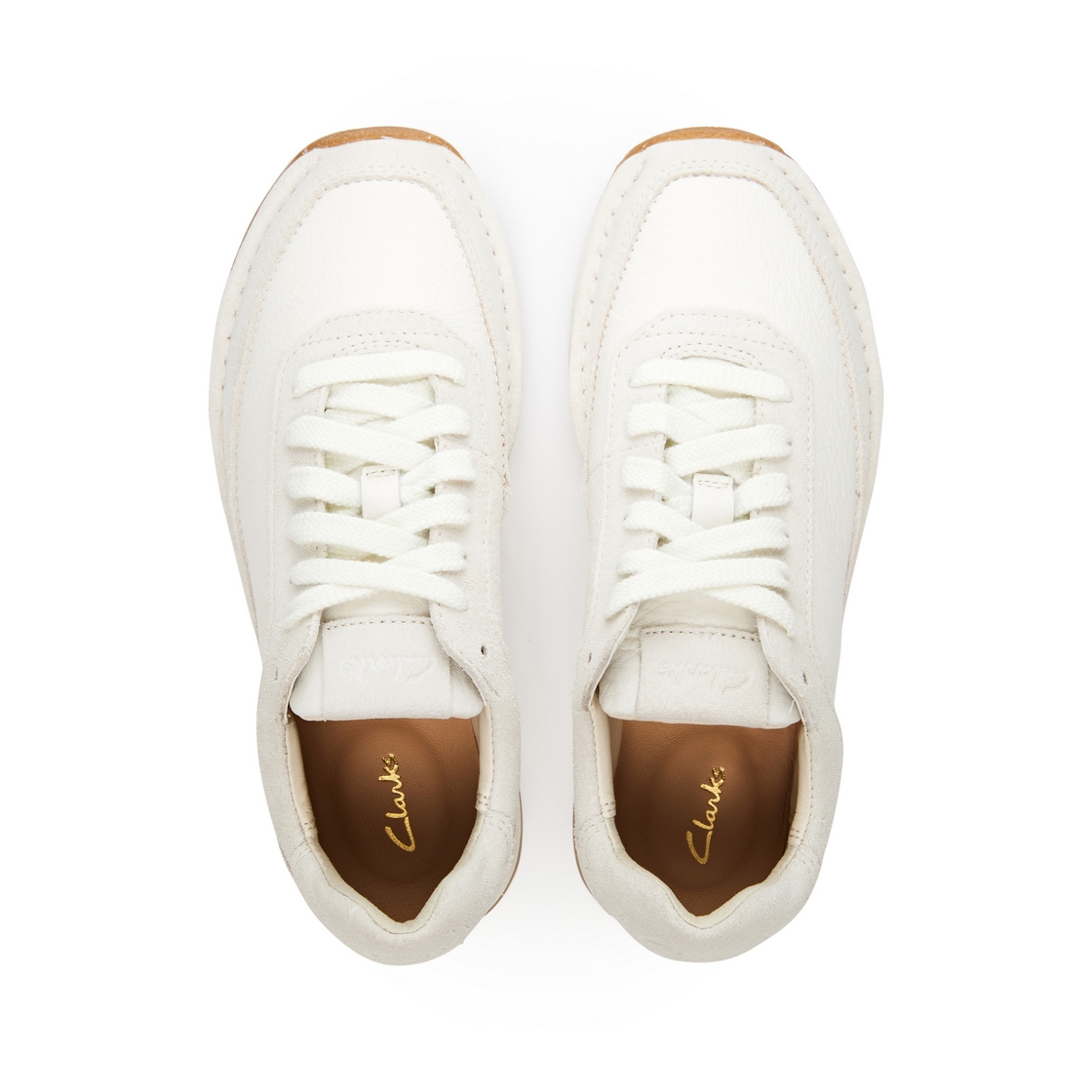 클락스 여성 가죽 캐주얼 스니커즈 화이트(Clarks Women’s Leather Casual Sneakers White) - 4
