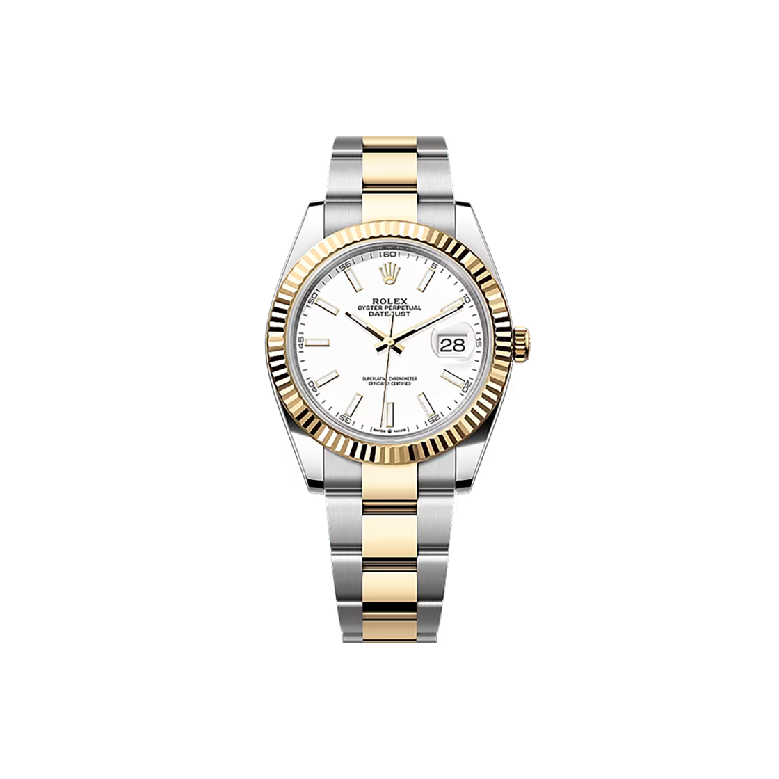 ITKHSTU7AW6F Rolex Datejust 41 - 126333 White Bar Oyster No. 7055
