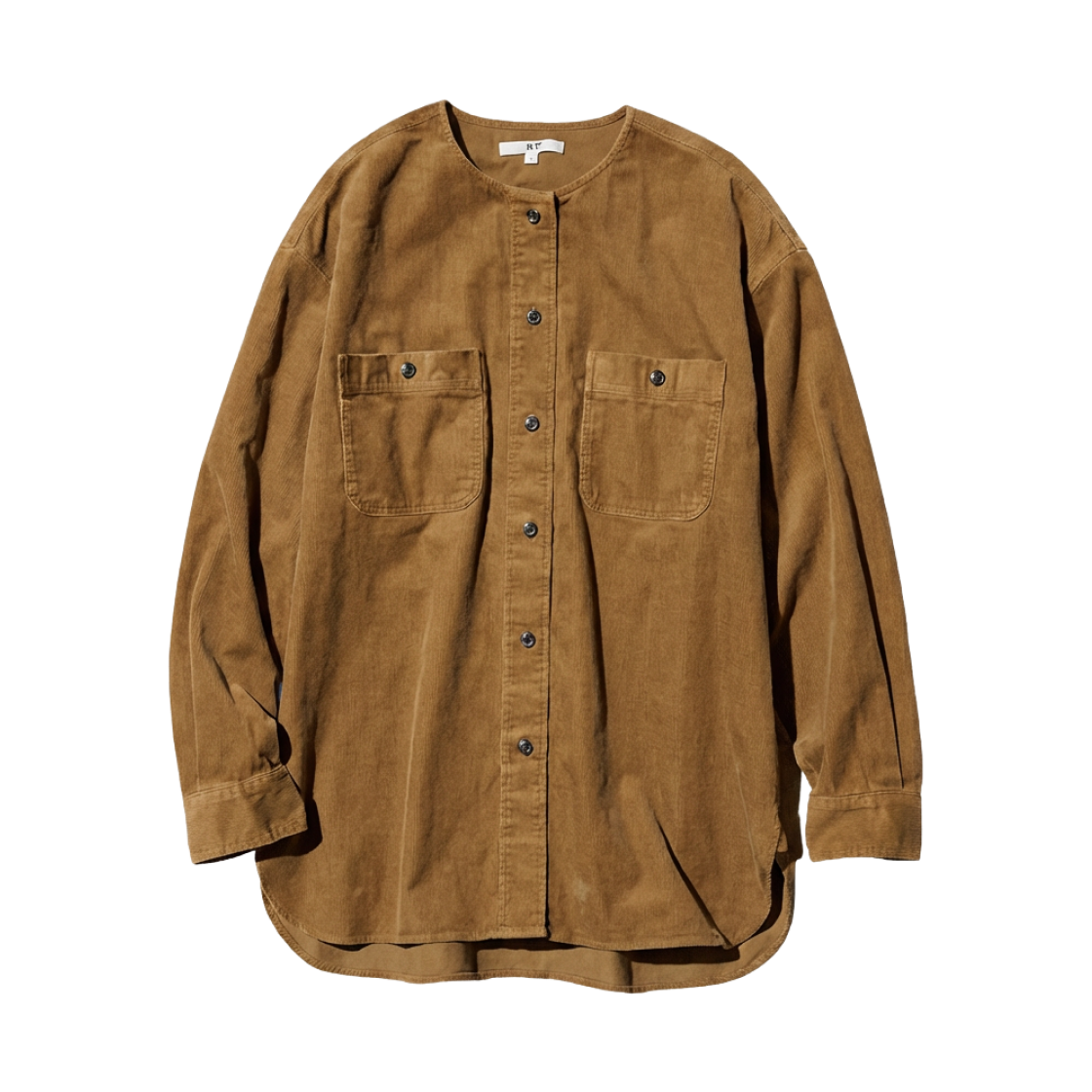 (W) 유니클로 코듀로이 롱 셔츠 자켓 브라운 - JP((W) Uniqlo Corduroy Long Shirt Jacket Brown - JP) - 1