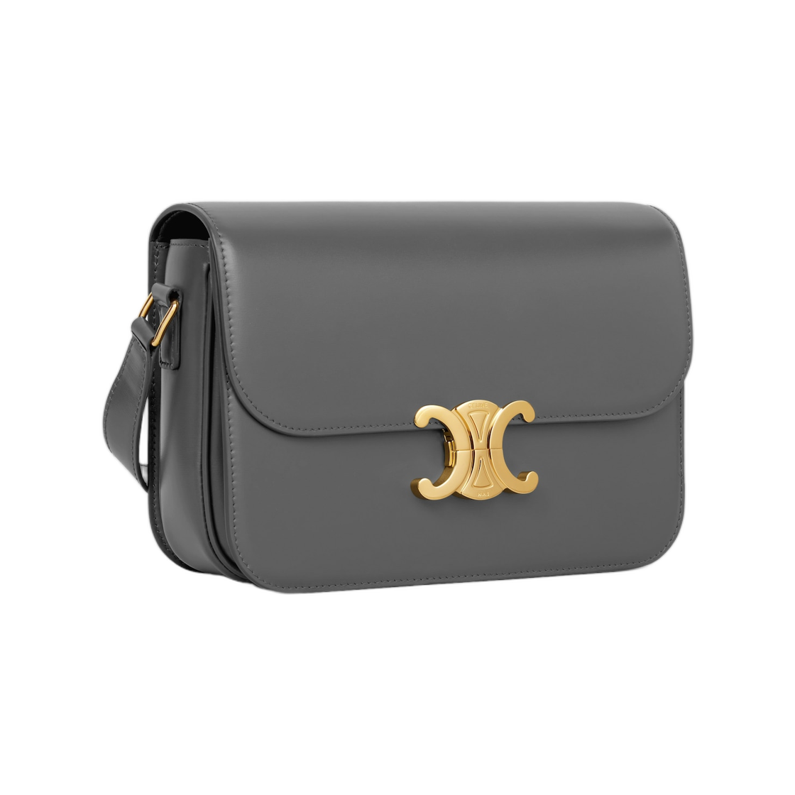 셀린느 클래식 트리옹프 백 샤이니 카프스킨 앤트러사이트(Celine Classique Triomphe Bag In Shiny Calfskin Anthracite) - 2