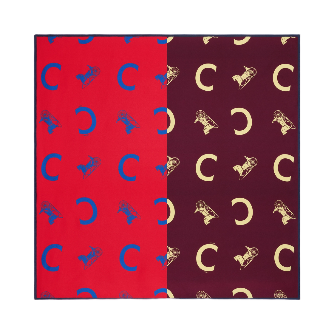 2AW902R43-27FM Celine Square In Silk Twill Fox Red Brown