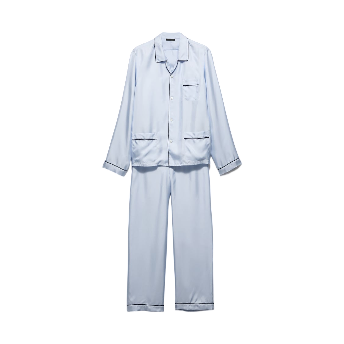 PJ8B64-1YVT-F0M10 Prada Silk Twill Pajamas Astro