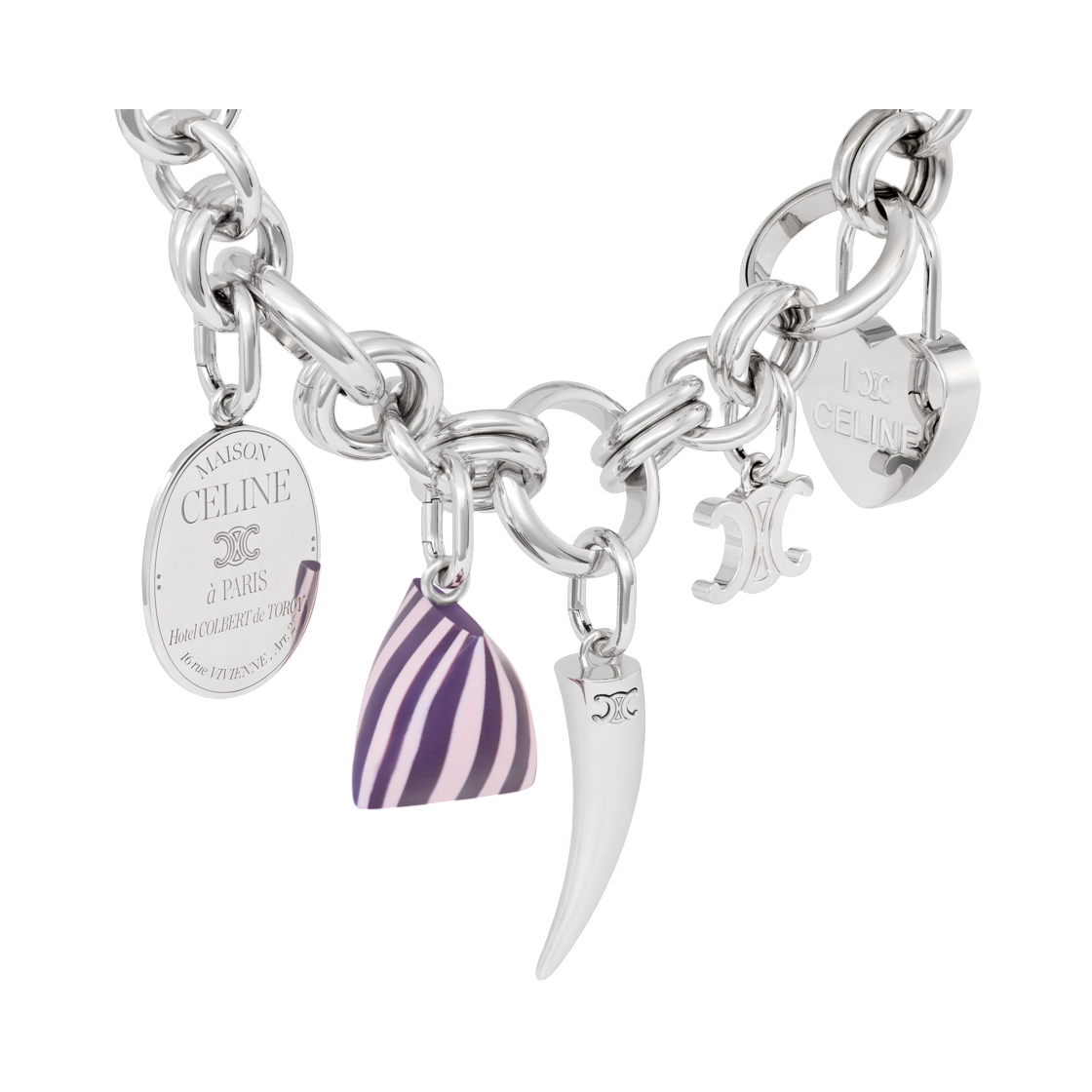 셀린느 참 혼 브래스 로듐 피니쉬 실버(Celine Charms Horn In Brass with Rhodium Finish Silver) - 2