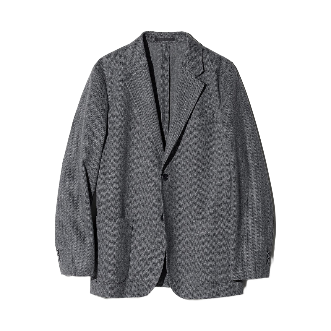 유니클로 브러쉬드 저지 헤링본 자켓 그레이 - JP(Uniqlo Brushed Jersey Herringbone Jacket Gray - JP) - 1
