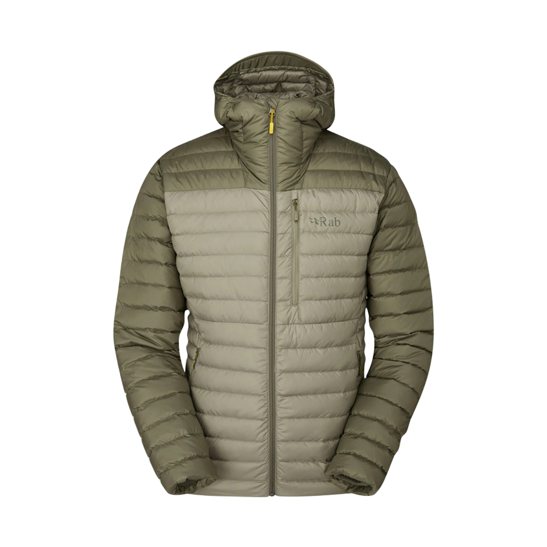 RABQDB120LKSSML Rab Microlight Alpine Jacket Light khaki Stone