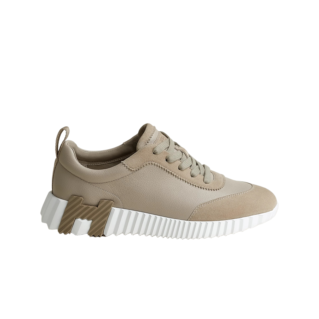 H221176ZBG (W) Hermes Bouncing Sneakers Sport Suede Goatskin & Beige Galet