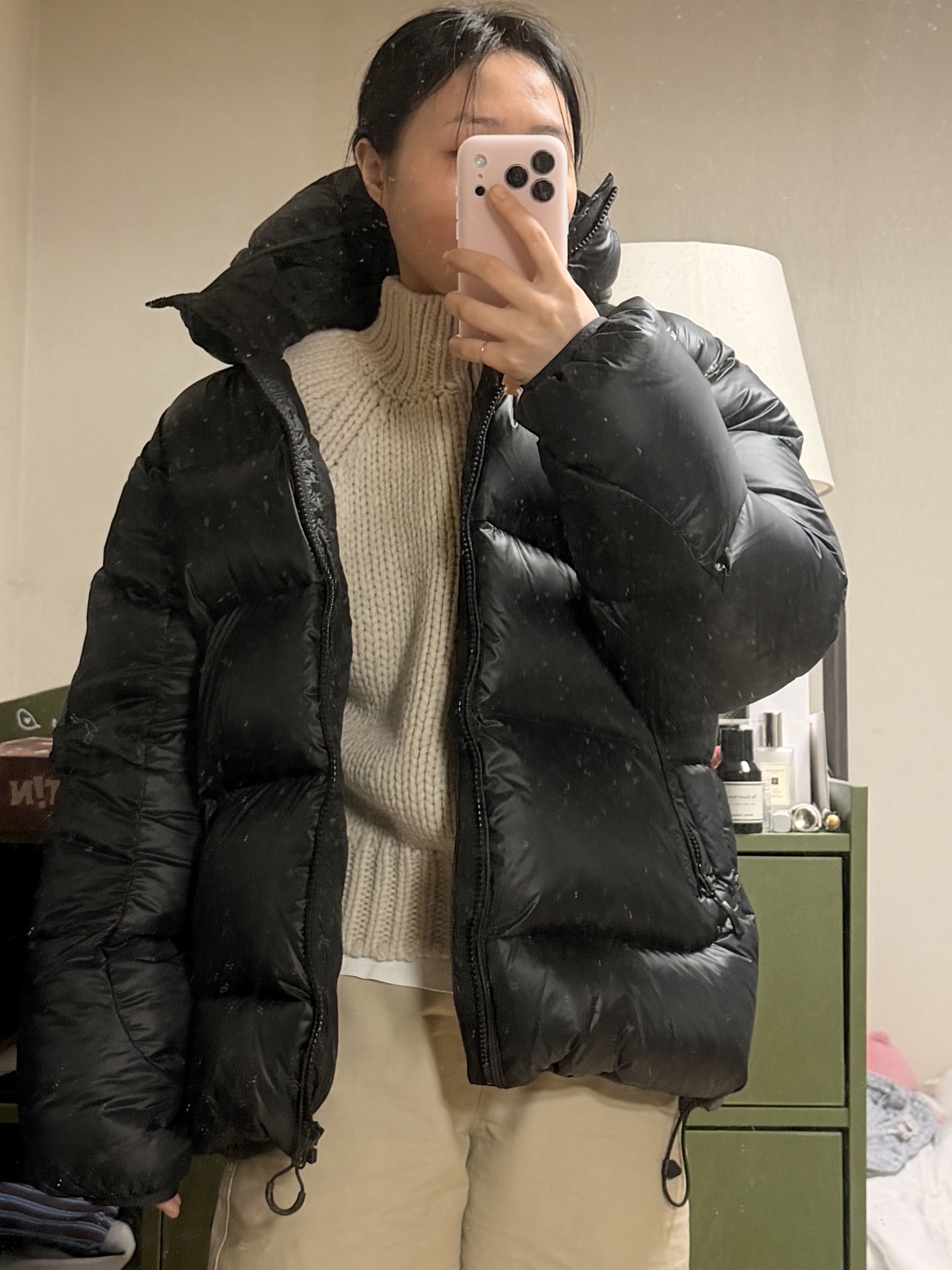 Palace Pertex Opaque Balaclava Puffa Black - 24FW 착용 스타일 - 1