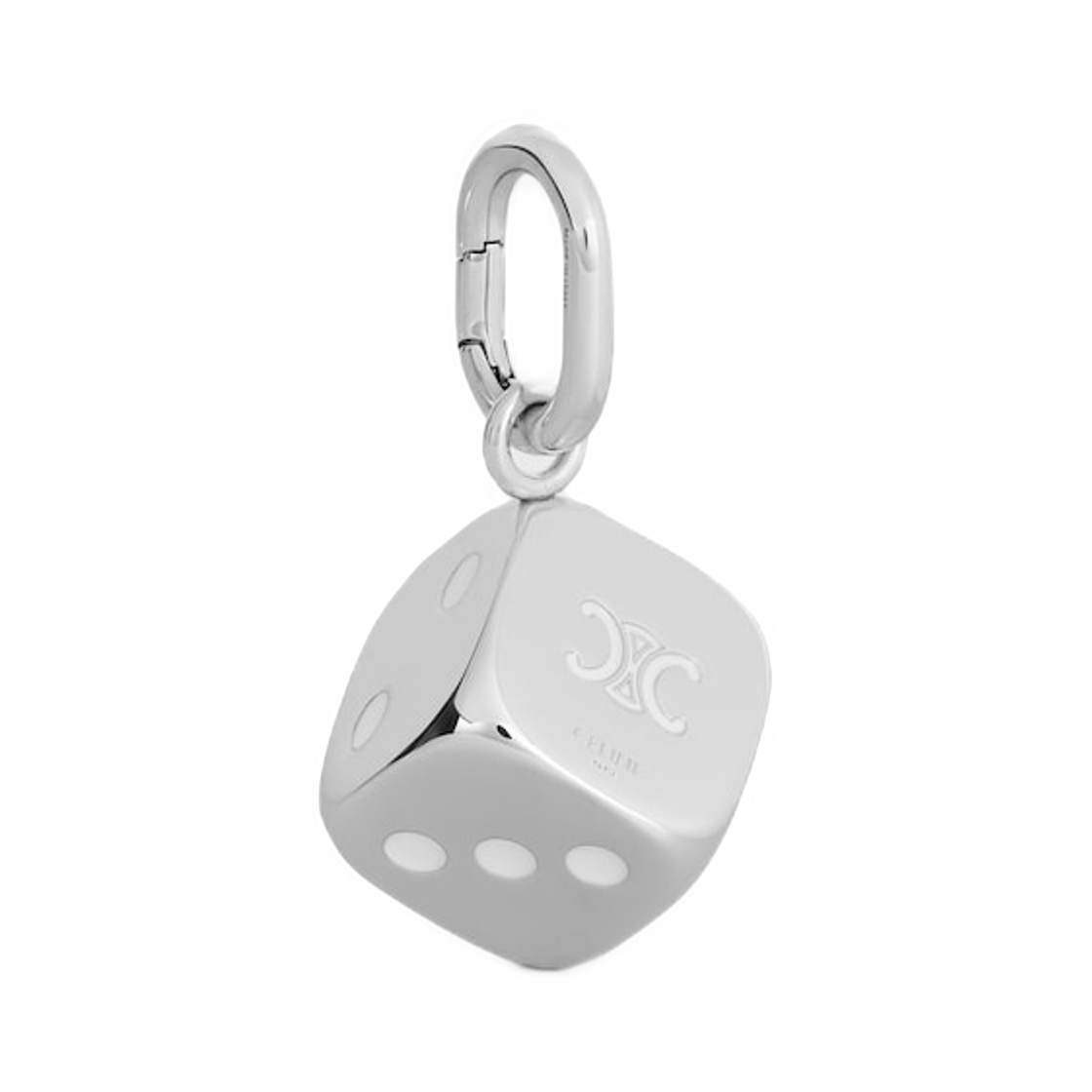 셀린느 참 트리옹프 다이스 에나멜 앤 케이스 실버 화이트(Celine Charms Triomphe Dice In Enamel and Aluminium Silver White) - 2
