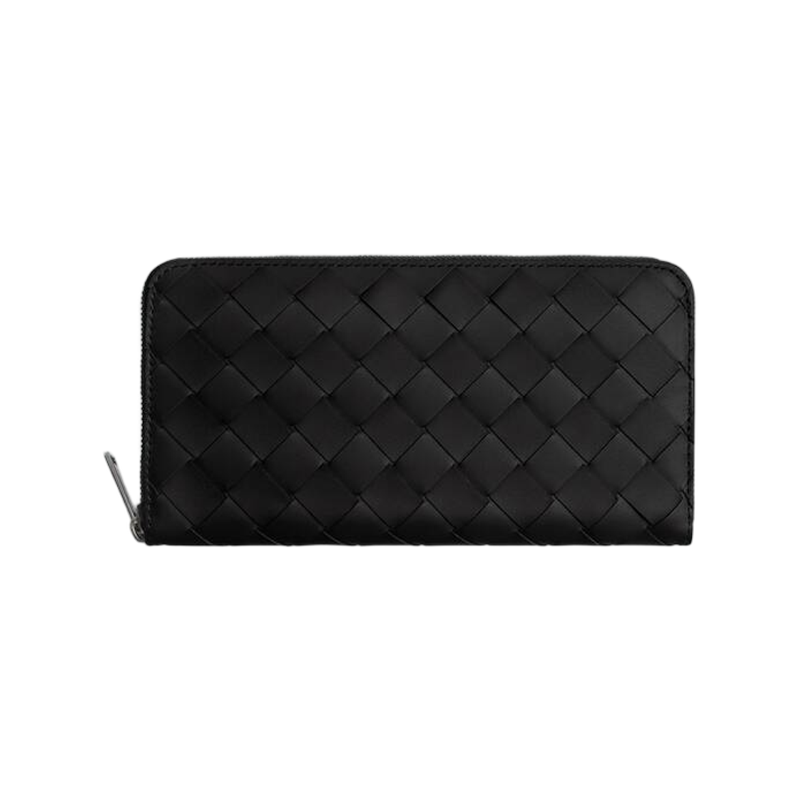 814838VCPQ48803 Bottega Veneta Intrecciato Zip Around Wallet Black