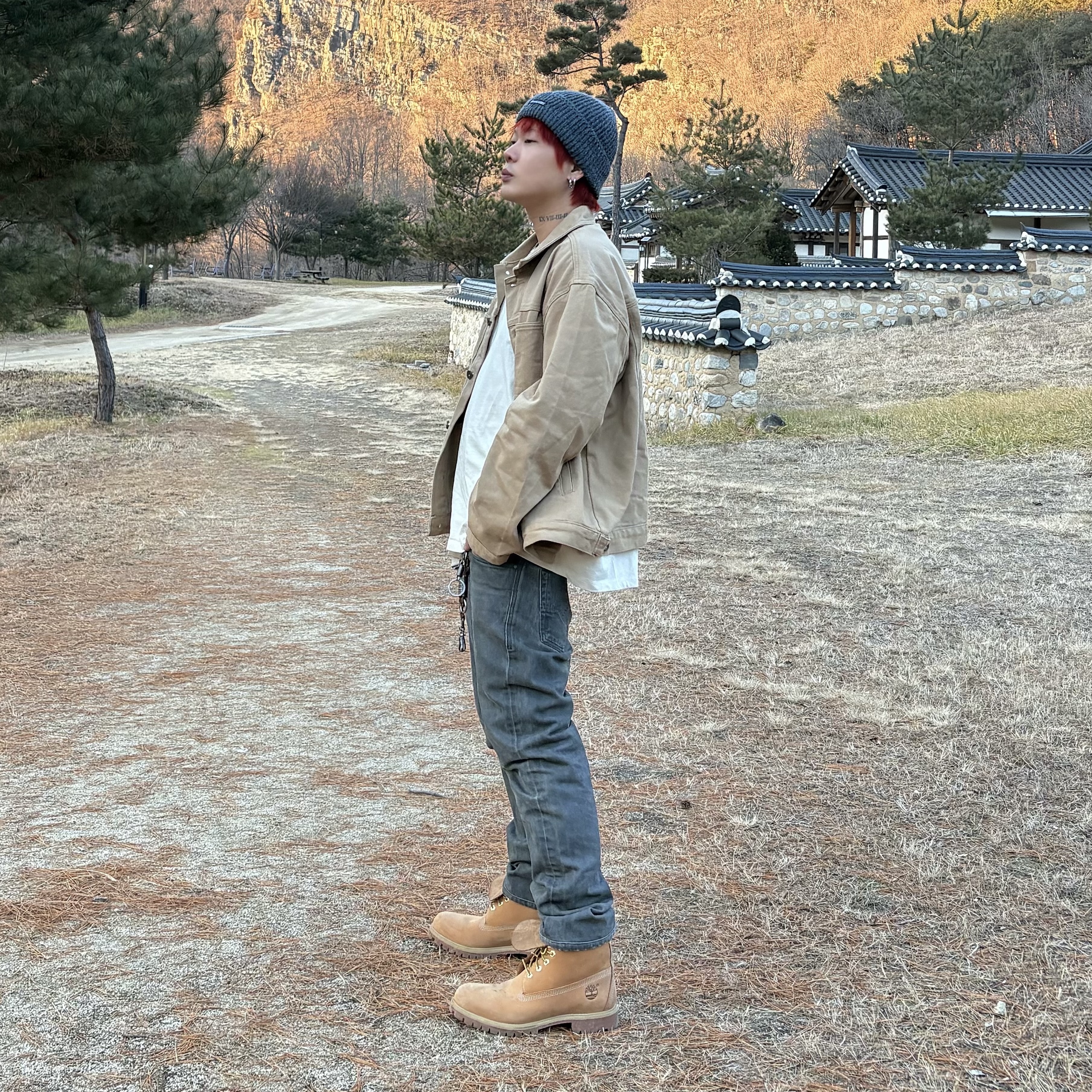 Timberland Premium 6 inch Waterproof Boot Wheat Nubuck - Wide 착용 스타일 - 2