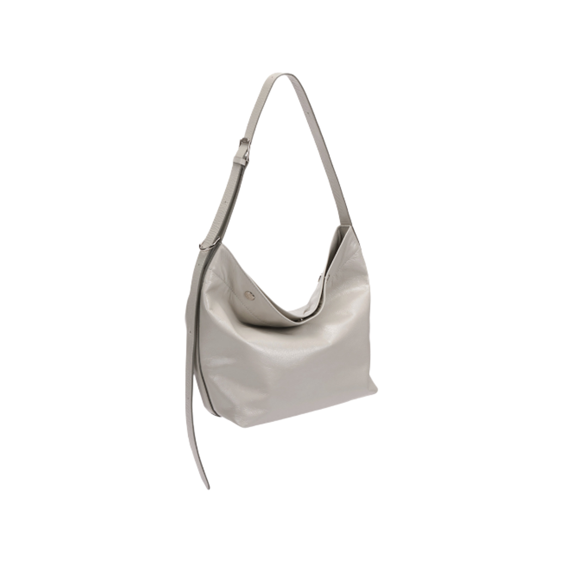 분크 퍼펙 버튼 업 소프트 호보 스몰 라이트베이지