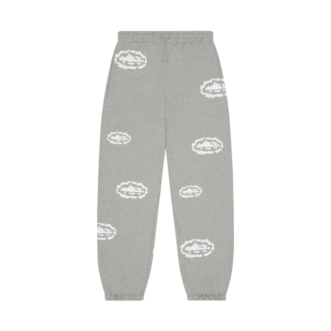 데님 티어스 x 코르테이즈 아일랜드 리쓰 스웨트팬츠 그레이(Denim Tears x Corteiz Island Wreath Sweatpants Grey)