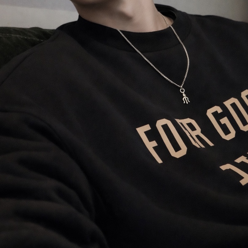 Essentials Fleece State Crewneck Black - 24FW 착용 스타일