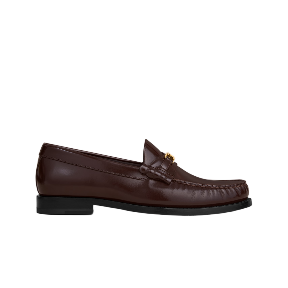 335813602C-19DK (W) Celine Luco Loafer In Polished Bullskin Dark Brown