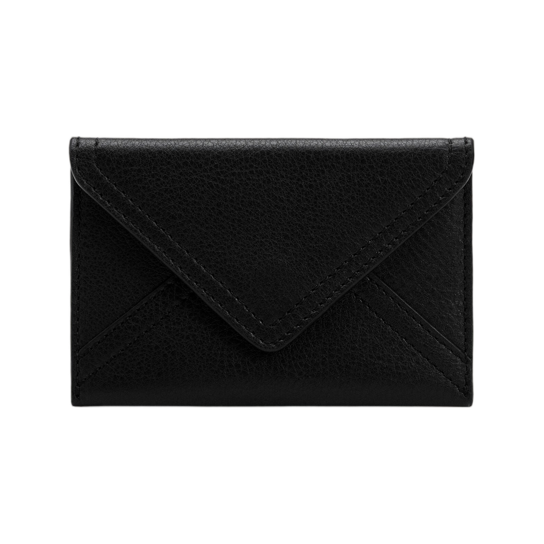 아미 블랙 스무스 레더 에티엔 엔벨로프 카드 홀더 블랙(AMI Black Smooth Leather Etienne Envelope Card Holder Black)