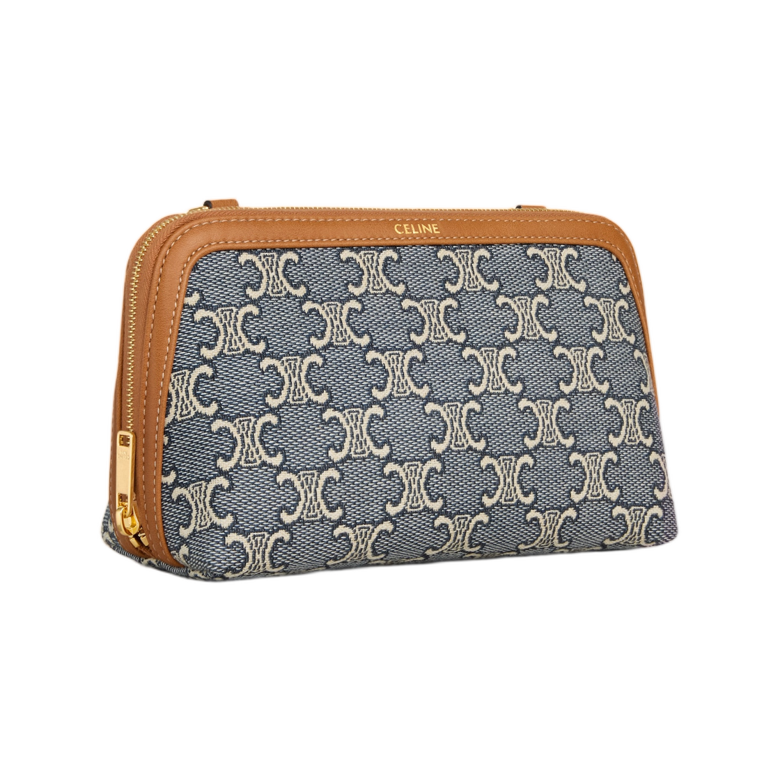 셀린느 클러치 온 체인 자카드 트리옹프 올 오버 네이비 에크루(Celine Clutch On Chain In Jacquard Triomphe All Over Navy Ecru) - 3