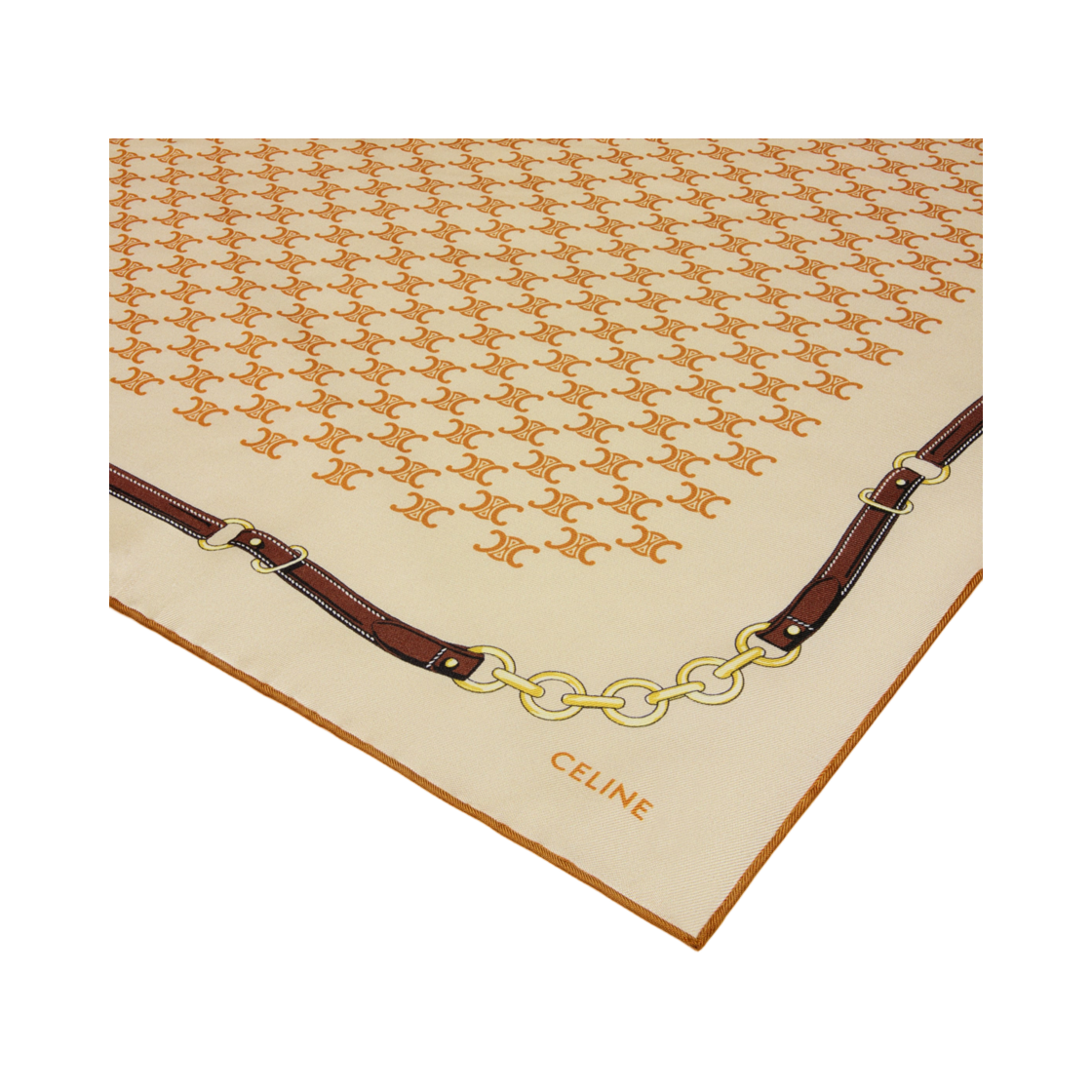 셀린느 반다나 헤리티지 실크 트윌 바닐라 오렌지(Celine Bandana In Heritage Silk Twill Vanilla Orange) - 2