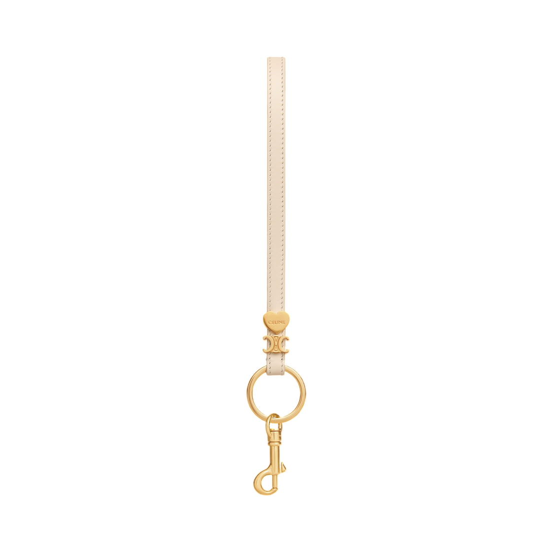 49J543DSD-01CR Celine Triomphe Charm In Smooth Calfskin Cream