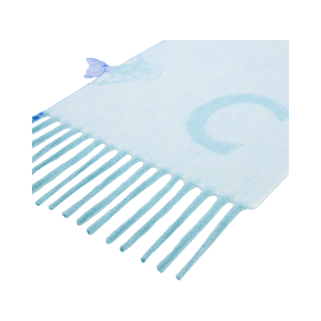 셀린느 스카프 울 앤 캐시미어 로얄 블루 오프 화이트(Celine Scarf In Wool and Cashmere Royal Blue Off White) - 3