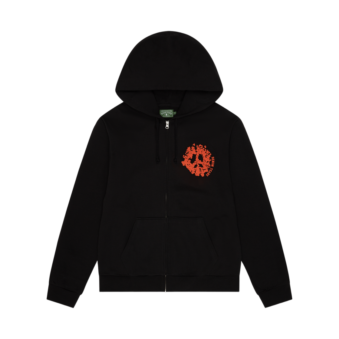 데님 티어스 x 코르테이즈 데님 유니버시티 집 후드 블랙(Denim Tears x Corteiz Denim University Zip Hoodie Black) - 1