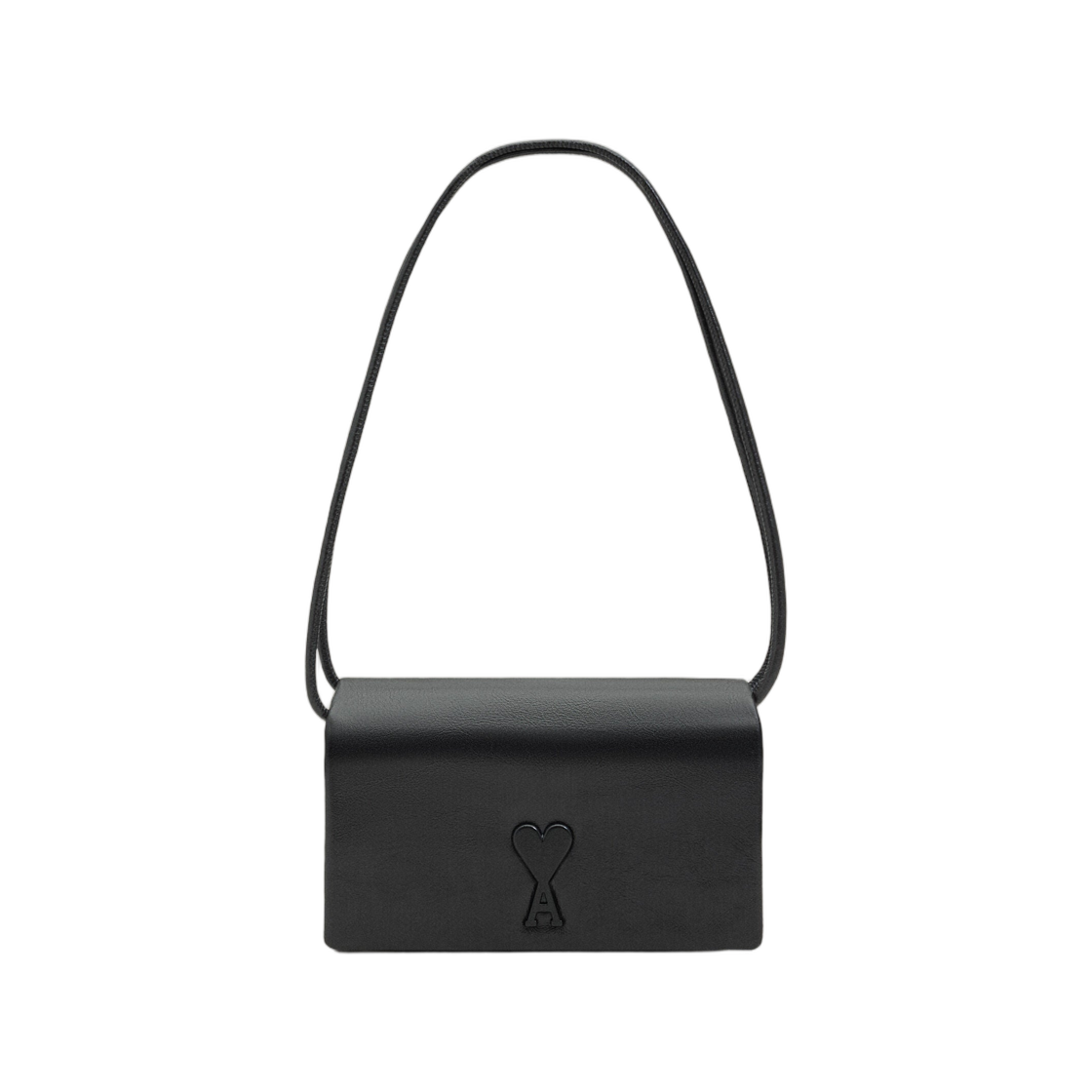 ULL164-AL0052-001 AMI Black Leather Voulez-Vous Wallet Strap Black