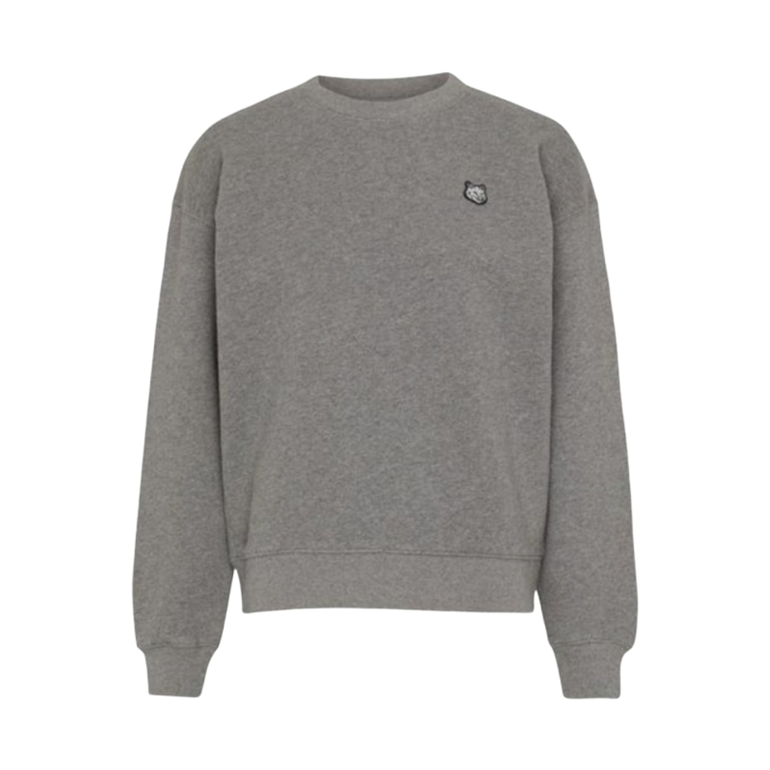 MW00315KM0307-H131 (W) Maison Kitsune Fox Head Comfort Sweatshirt Medium Grey Melange