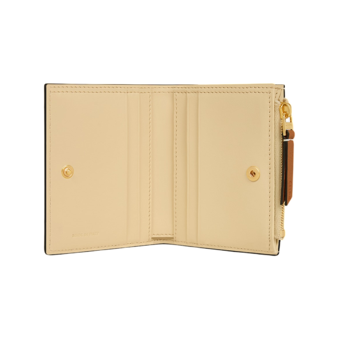 셀린느 컴팩트 월렛 서플 그레인드 카프스킨 소프트 탄 소프트 크림(Celine Compact Wallet In Supple Grained Calfskin Soft Tan Soft Cream) - 2