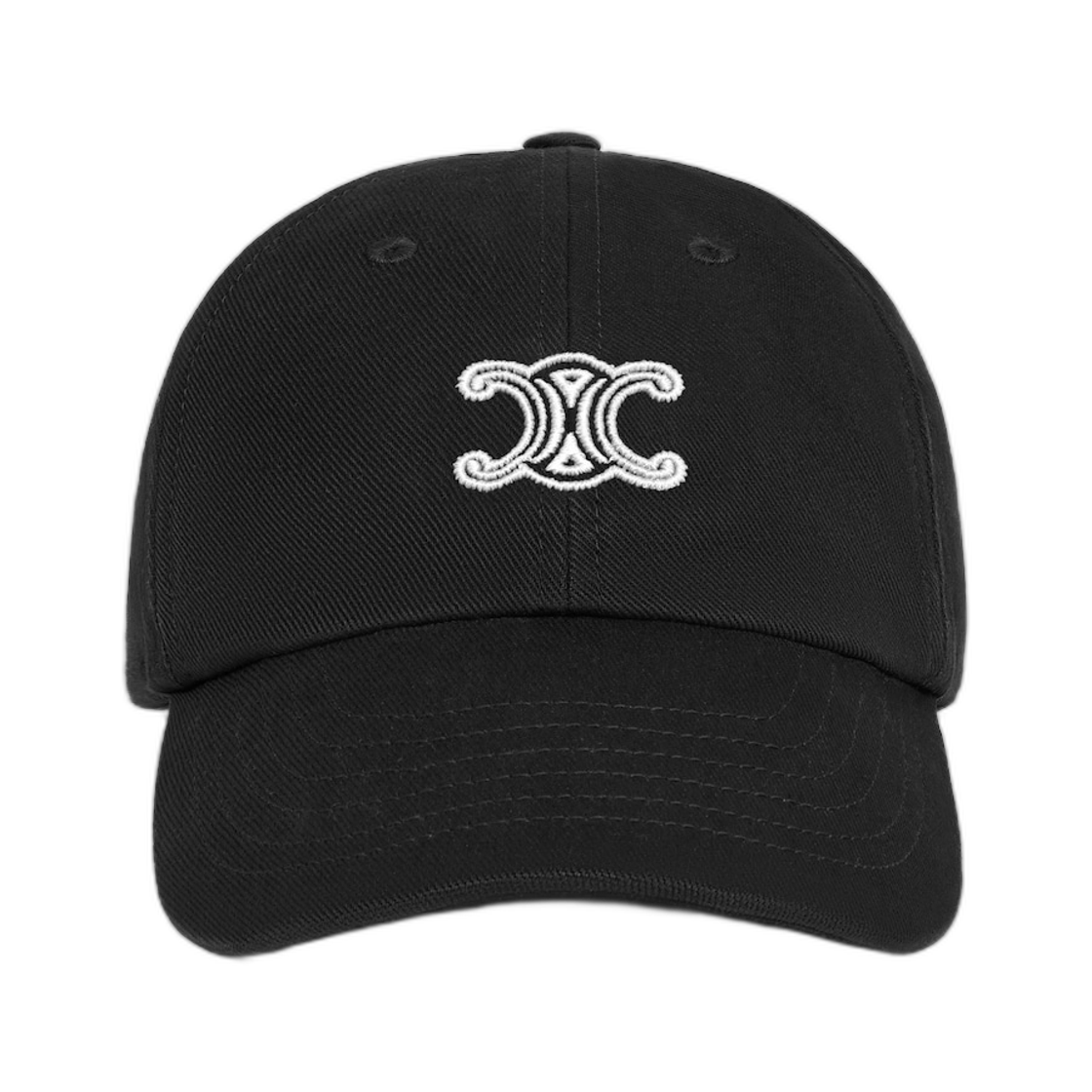 셀린느 비비안 캡 코튼 트윌 블랙 화이트(Celine Vivienne Cap In Cotton Twill Black White) - 2