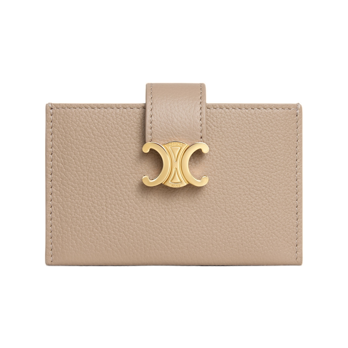 10N843GHH-03SA Celine Accordeon Card Holder Nino In Supple Grained Calfskin Safari